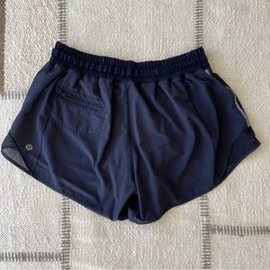LULULEMON NAVY LOW RISE 4” SHORT